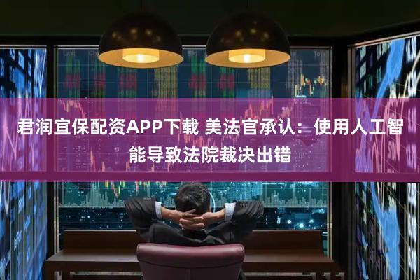 君润宜保配资APP下载 美法官承认：使用人工智能导致法院裁决出错