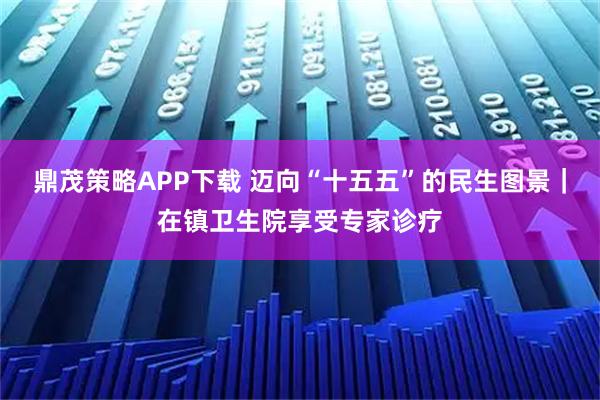 鼎茂策略APP下载 迈向“十五五”的民生图景｜在镇卫生院享受专家诊疗